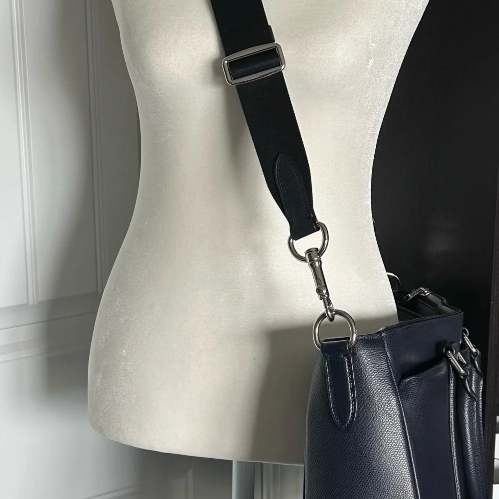 Coach Navy Leather Briefcase with Top Handles - Picture 7 of 7